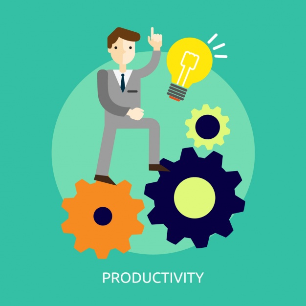 Productivity tools icon on white background Vector Image